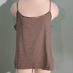 Apostrophe stretch tank top, XL, striped.